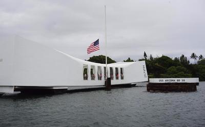 USS ARIZONA MEMORIAL GLOSSY POSTER PICTURE PHOTO pearl harbor attack ship 2246