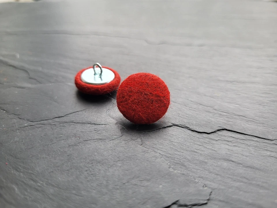 100% Wool Felt Orange & Yellow Fabric Covered 14, 19, 23, 25 or 31mm 80+ colours - Image 2 of 4