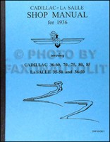 1936 Cadillac Und 1935-36 Lasalle Reparaturhandbuch La Salle Servicebuch