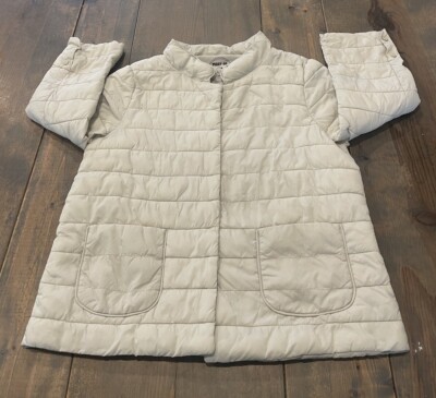 Peggy Ho Girl s Long Sleeve Ivory Full Zipper Puffer Jacket Art. PH 183 Size: M