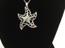 Silver Toned Starfish Pendant Necklace