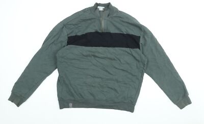 Larsson & Co Herren Pullover Sweatshirt grün Baumwolle Größe M