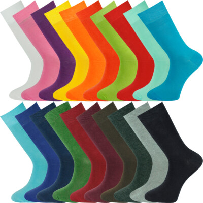 Mysocks 5 Paar Einfache Socken Gekämmte Baumwolle Nahtlos Zehen