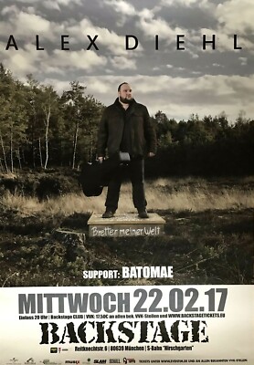 ALEX DIEHL  2017  MÜNCHEN - orig. Concert Poster - Konzert Plakat - DIN A1