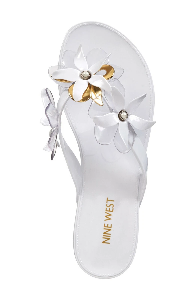 Nine west jelly shop flip flops