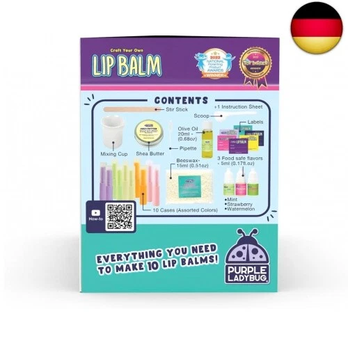 Purple Ladybug Lipgloss Selber Machen Set ? Bastelset Mädchen 10 Jahre oder - Bild 5 von 7