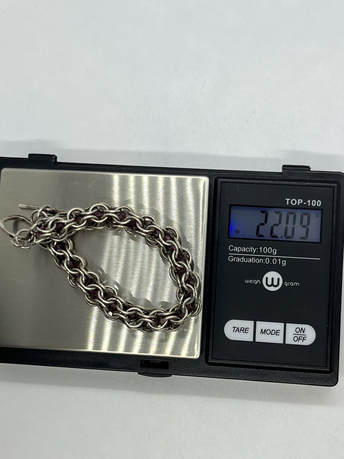 Sterling silver woven interlocking toggle bracele… - image 10