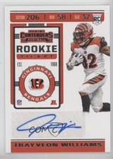 2019 Panini Contenders Rookie Ticket Trayveon Williams #160 Auto 01l2