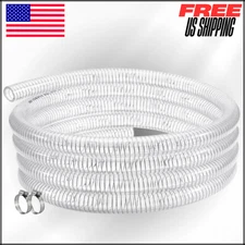 Clear Suction Line Plastic Flexible Vinyl Tubing Wire Reinforced Hose 1"id - 25'