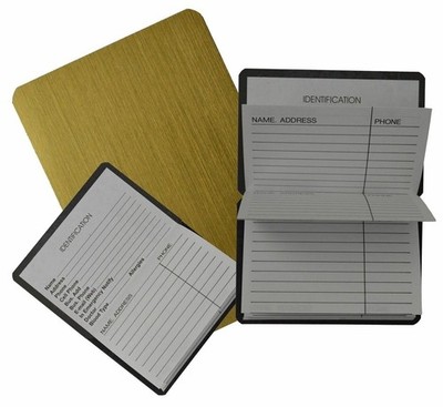 Pocket Size Compact Magnetic Close Gold Address Book in Sleeve Generic