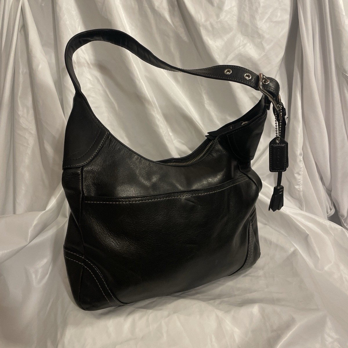 バッグ Coach Hobo Shoulder Bag Black Y2K 10030 COACH Y2K Hamilton Hobo Black Luxury Leather Shoulder Handbag