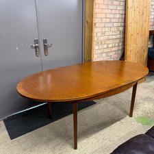 Mid Century William Lawrence Extending Oval Dining Table Seats 6/8