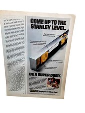 Vintage 1982 Stanley Tools Ad Super Doer Level Top Read Aluminum Construction