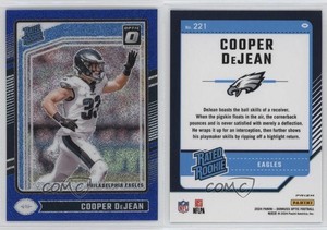 2024 Panini Donruss Optic Rated Blue Glitter Prizm Cooper DeJean #221 Rookie RC