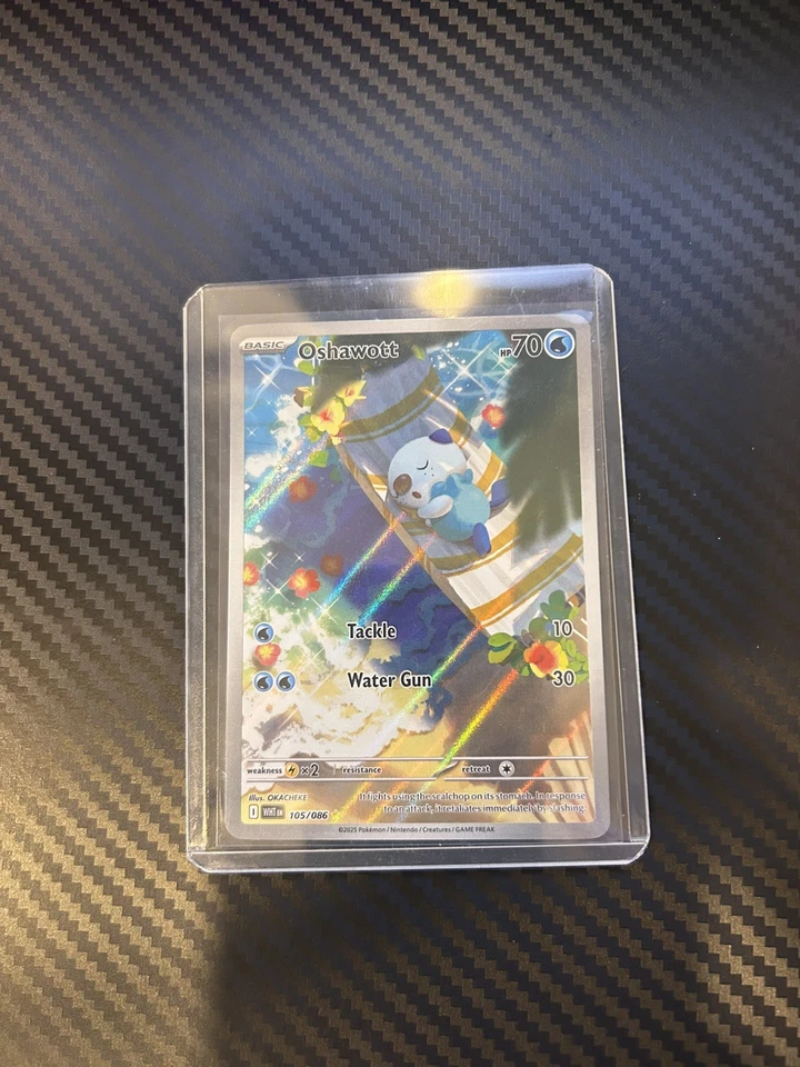 2025 Pokemon TCG SV White Flare WHT EN Oshawott Illustration Rare #105/086 (NM) - Image 3 of 3