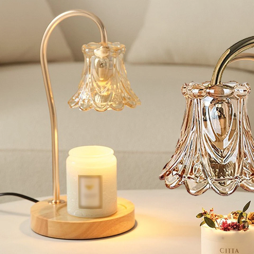 Calentador de Velas Lámpara de Vidrio Ajustable Calentador de Velas con Temporizador Regulable Regalos Foto 4 de 4