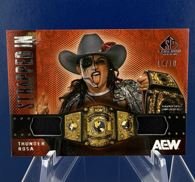 Thunder Rosa Championship Belt Relic /10 Strapped In 2025 AEW SP Game Used