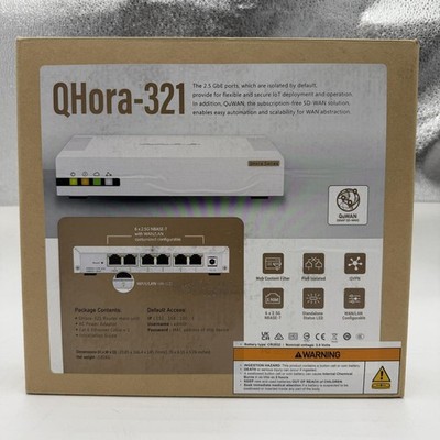 QNAP QHora QHora-321 Ethernet Wireless Router 6-Port, FOR PARTS OR REPAIR