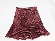 Robbie Bee Skirt Sz 14 Velvet crushed Whimsigoth Fairy Witchy Burgundish Y2K