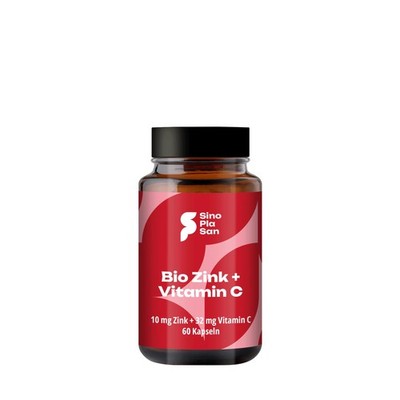 BIO Zink 10 mg aus Guavenblatt Extrakt natürliches Vitamin C 32 mg aus Acerola