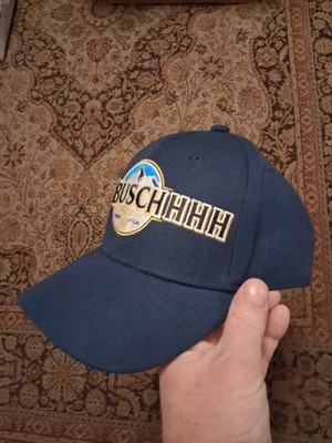 New Busch Beer Hat Anheuser-Busch Cap Snapback NOS Navy Blue Made in USA