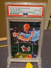 Tyler Herro #9 PSA 10 Instant Impact -EMERALD- RC 2019 Panini Illusions POP 11!