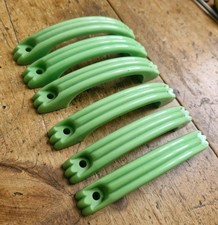 Set Of 6 HEMO Art Deco Green Bakelite Drawer Handles New Old Stock