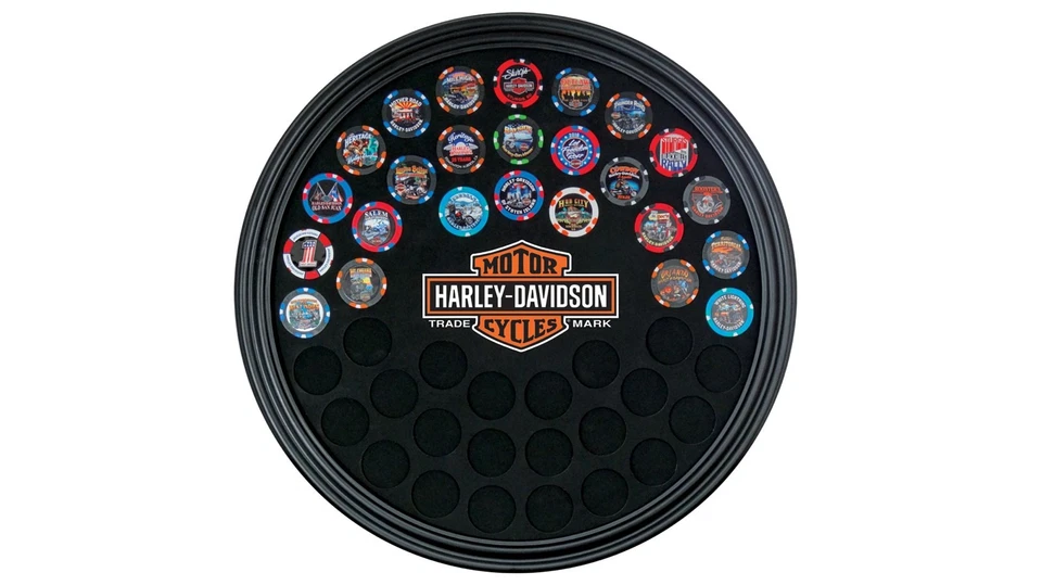 Harley-Davidson Poker Chip Rahmen H-D Round schwarz für 47 Stück - Bild 3 von 3