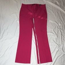 Liverpool Los Angeles Women's Pink Topaz Dress Pants 8 Slim Straight Flat Zip