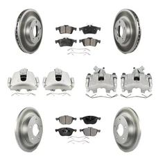 Ceramic Brake Rotors Pads Calipers Set of 4 for Mazda 3 2006-2013 oe0T