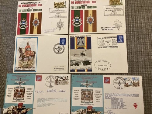 Vintage First Day Covers Qty 15 Mixed Military / RAF / Paras / Falklands See Pic