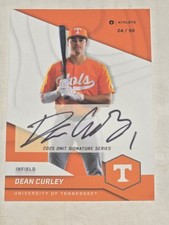 Dean Curley 2025 Onit Signature Series Autograph Card #S-9 24/50 Tennessee Vols 