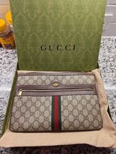 Gucci GG Supreme Web Monogram Clutch Pouch Ba...
