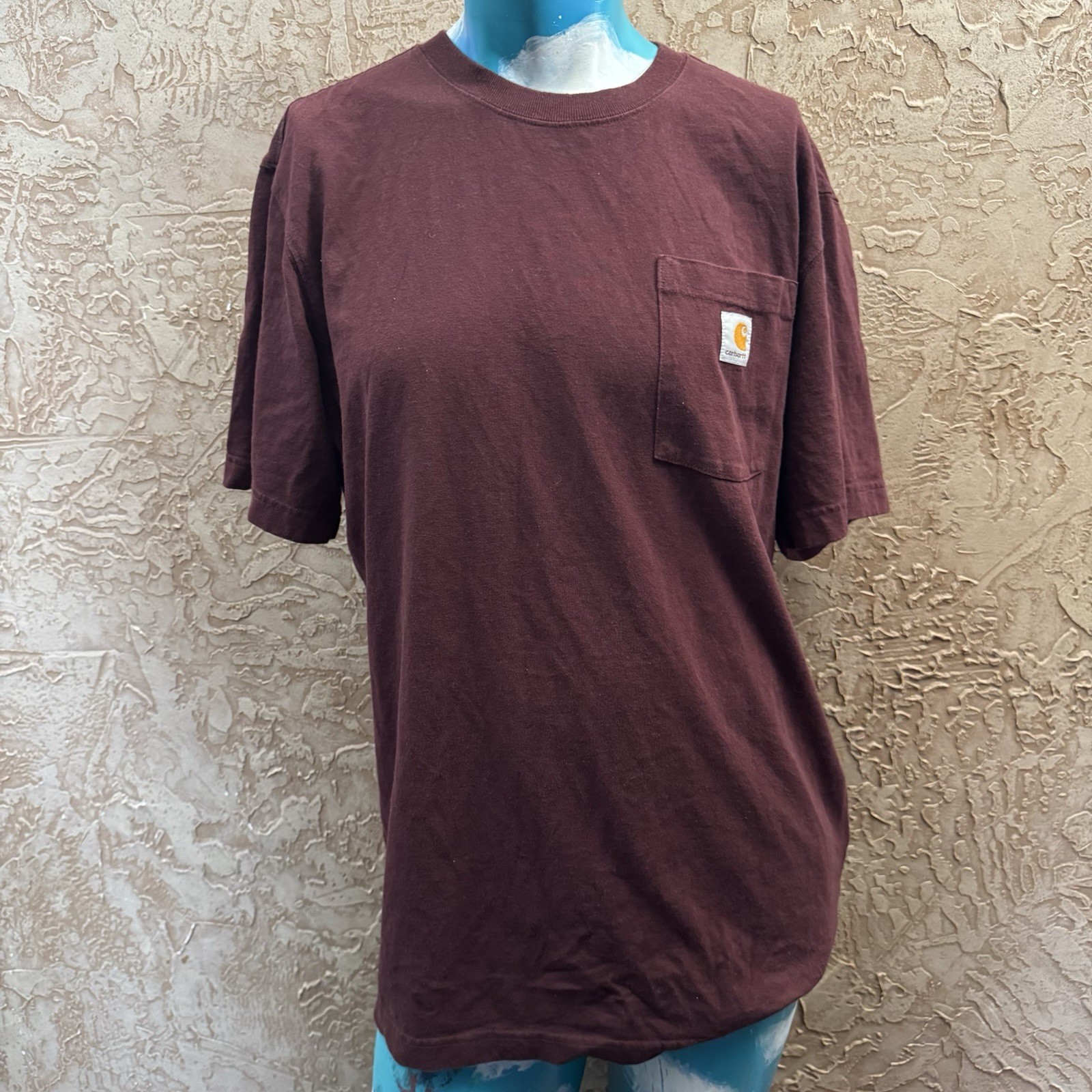 Carhartt Loose Fit Heavyweight Pocket T-Shirt Men’s Medium Maroon Workwear