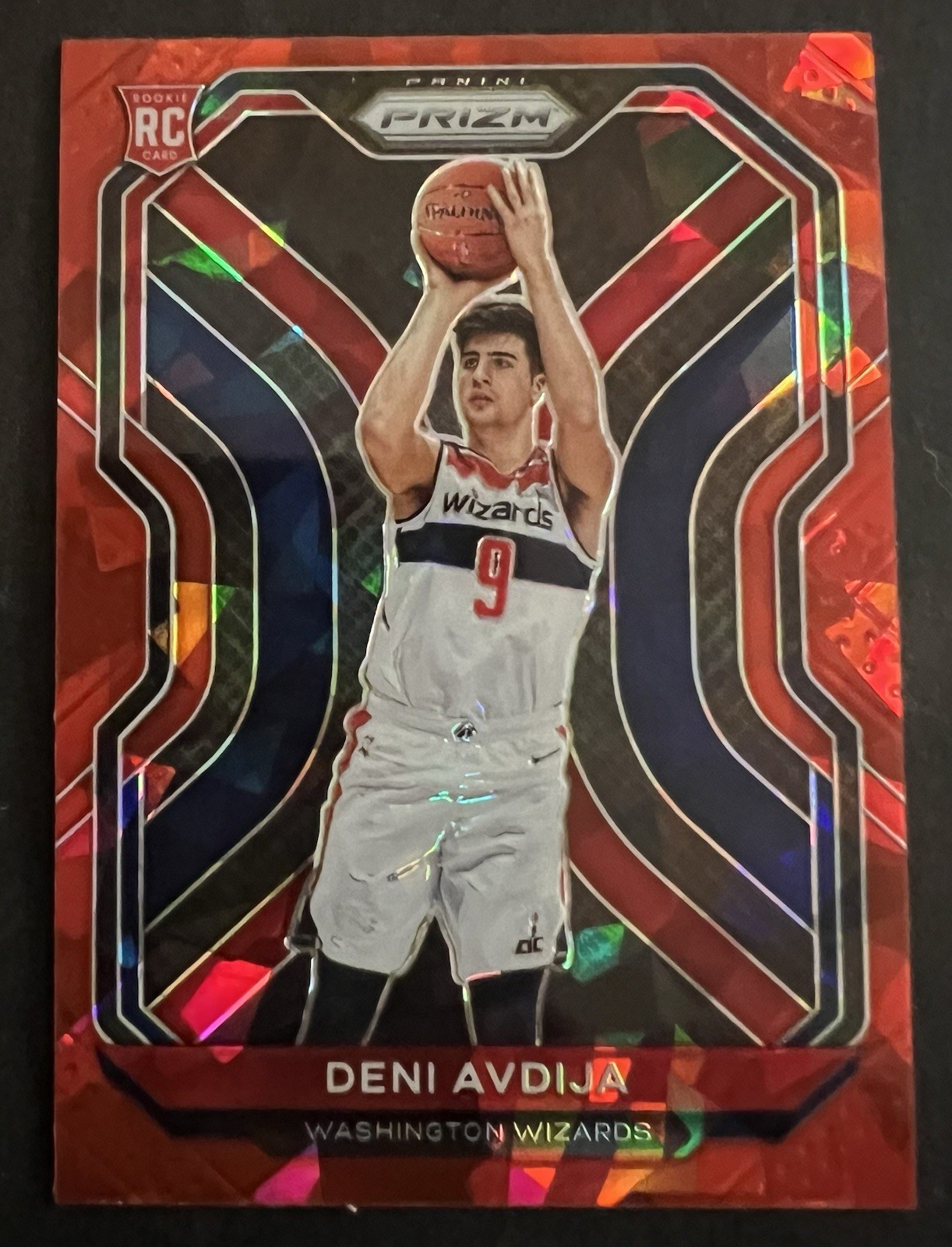 Deni Avdija 2020-21 Panini Prizm Basketball RC Red Cracked Ice Rookie #290