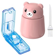 2 Pack Pill Crusher and Cutter, Grinder for Vitamins Tablets with Pink