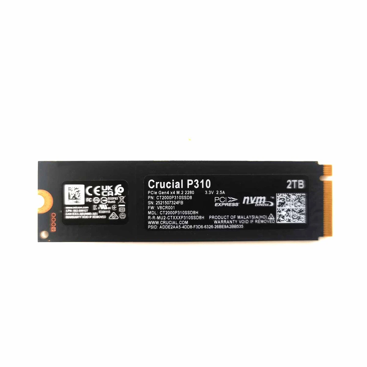 Crucial P310 2TB SSD - Disco duro interno PS5 - NVMe M.2