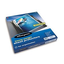 Wilson Jones Sheet Protectors, Heavy Weight, Top-Loading, Clear, 50 Sheets/Box