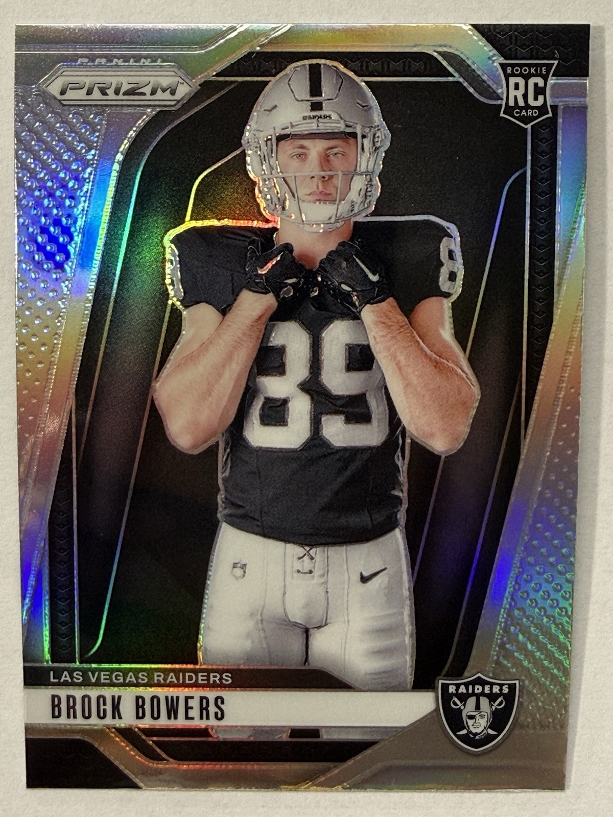 2024 Prizm Brock Bowers Rookie Silver Variation RC #9 Raiders