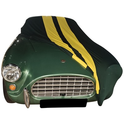 Indoor Autoabdeckung passend für AC aceca Maßgeschneidert Green with yellow s...