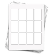 120 Labels for 4 oz Jars, 1.75 in. x 2.75 in. (White Waterproof Vinyl (Inkjet...