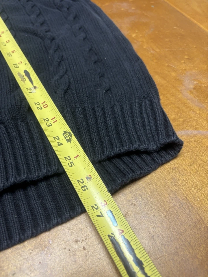 Cárdigan tejido con cable Benetton Italia vintage botón delantero talla L Foto 4 de 4