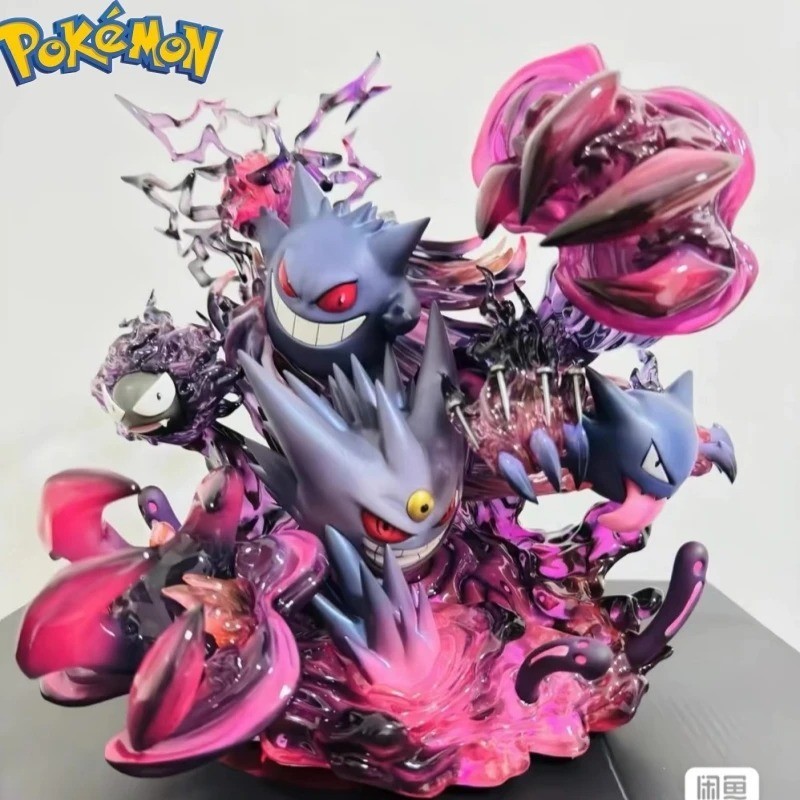 Statue Pokémon Ectoplasma lumineuse Gengar en résine translucide de collection Premium