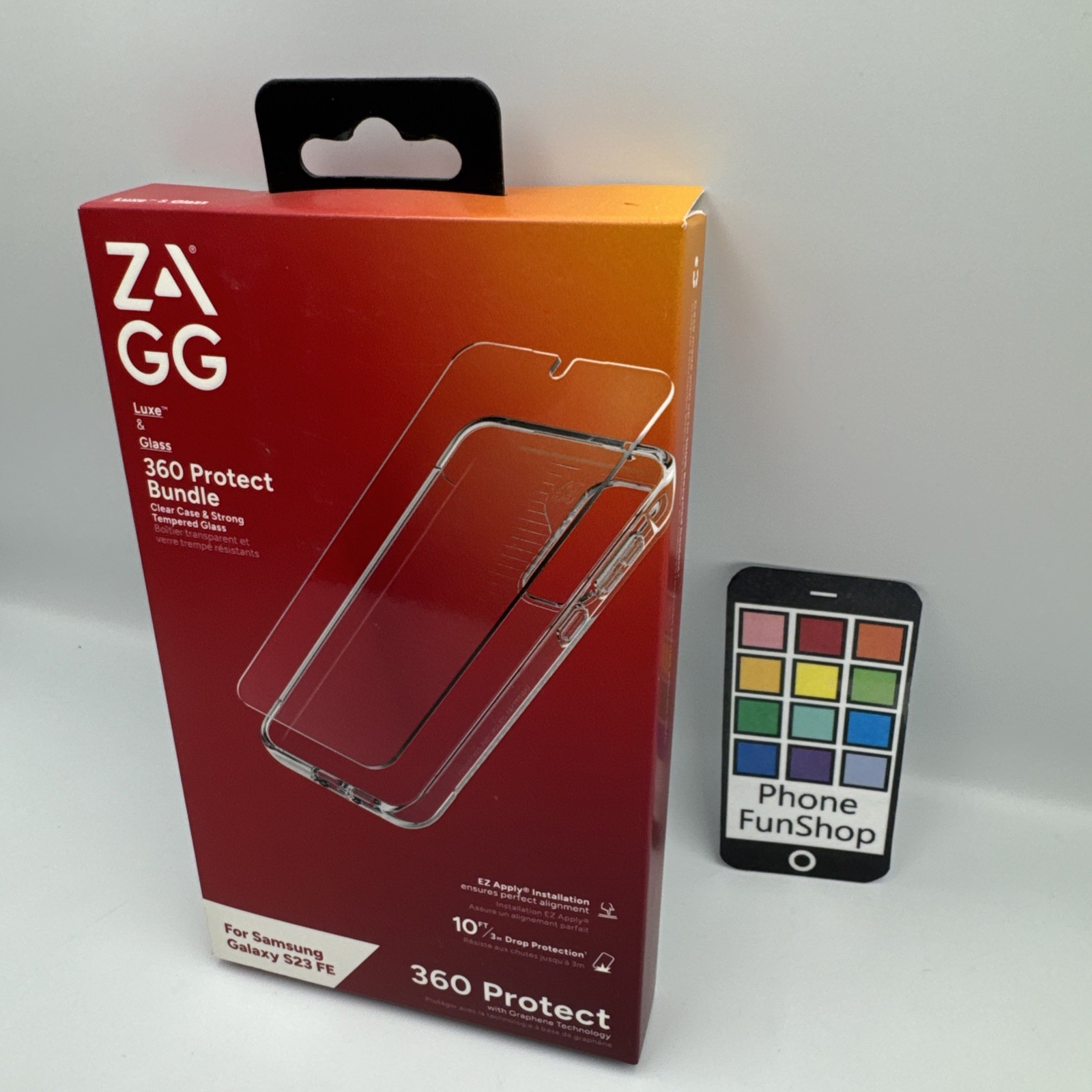 Genuine ZAGG Samsung Galaxy S23 Fe Ultra Slim Protective Case Cover + Glass