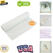 Wash Away - Water Soluble Machine Embroidery Stabilizer Backing  Topping 10"...