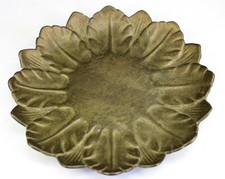 Bronze Teller Blume Gebäckteller Bronzeteller