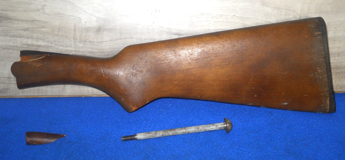 Stevens Model 22LR -410GA WOOD STOCK, STOCK BOLT & BUTTPLATE *4