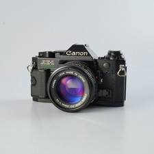 EXCELLENT  CLA  d  Canon AE-1 Program Black  NEW FD 50mm F/1.4 MF Film...