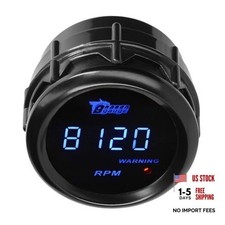 Car Tacho Gauge 12V Auto Tachometer Gauge RPM 2" 52mm Meter Blue Light Tacho