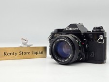N.MINT Canon AE-1 PROGRAM Black Film Camera New FD 50mm F1.4 From Japan
